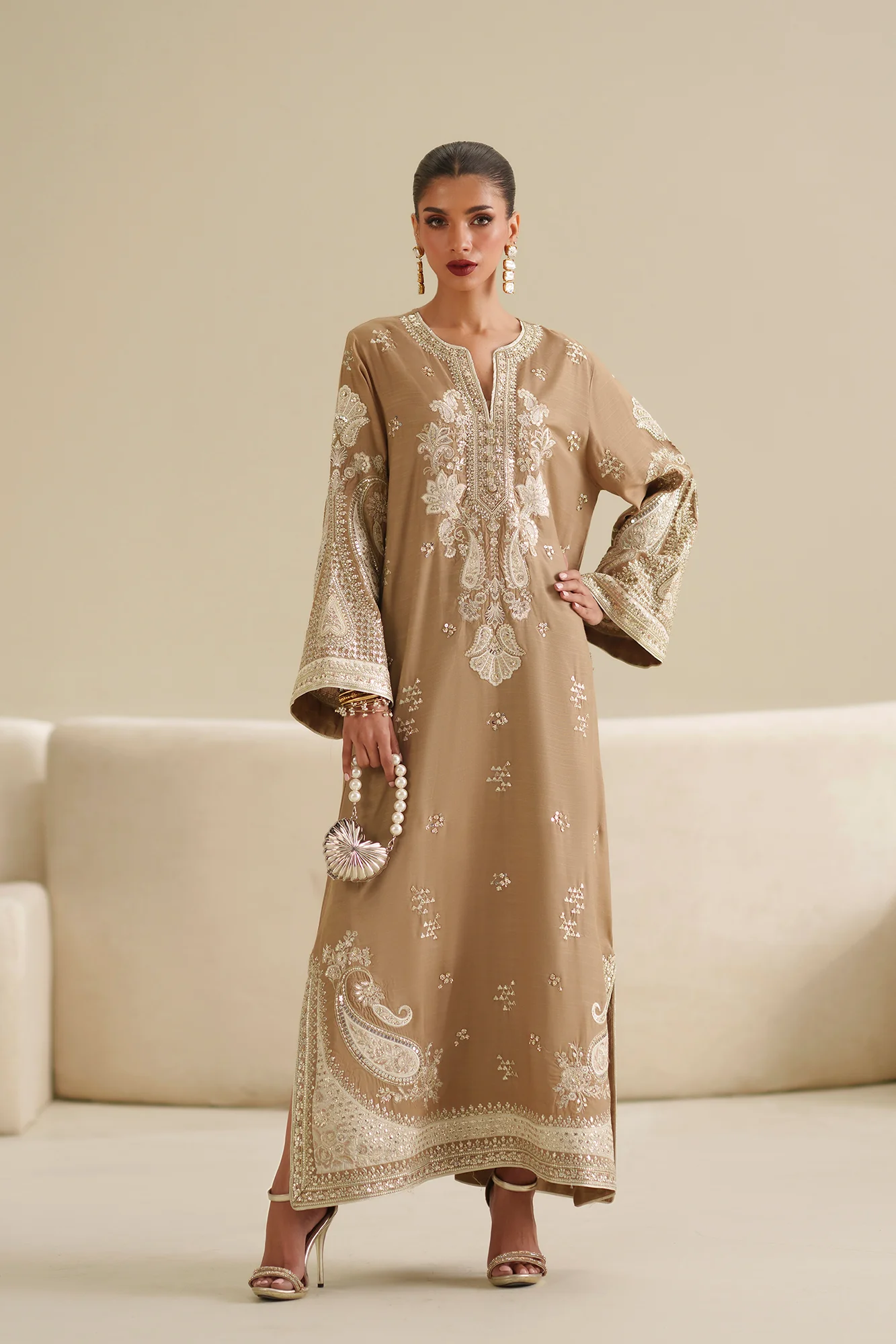 EMBROIDERED KAFTAN (E1075/104/007) - Image 2