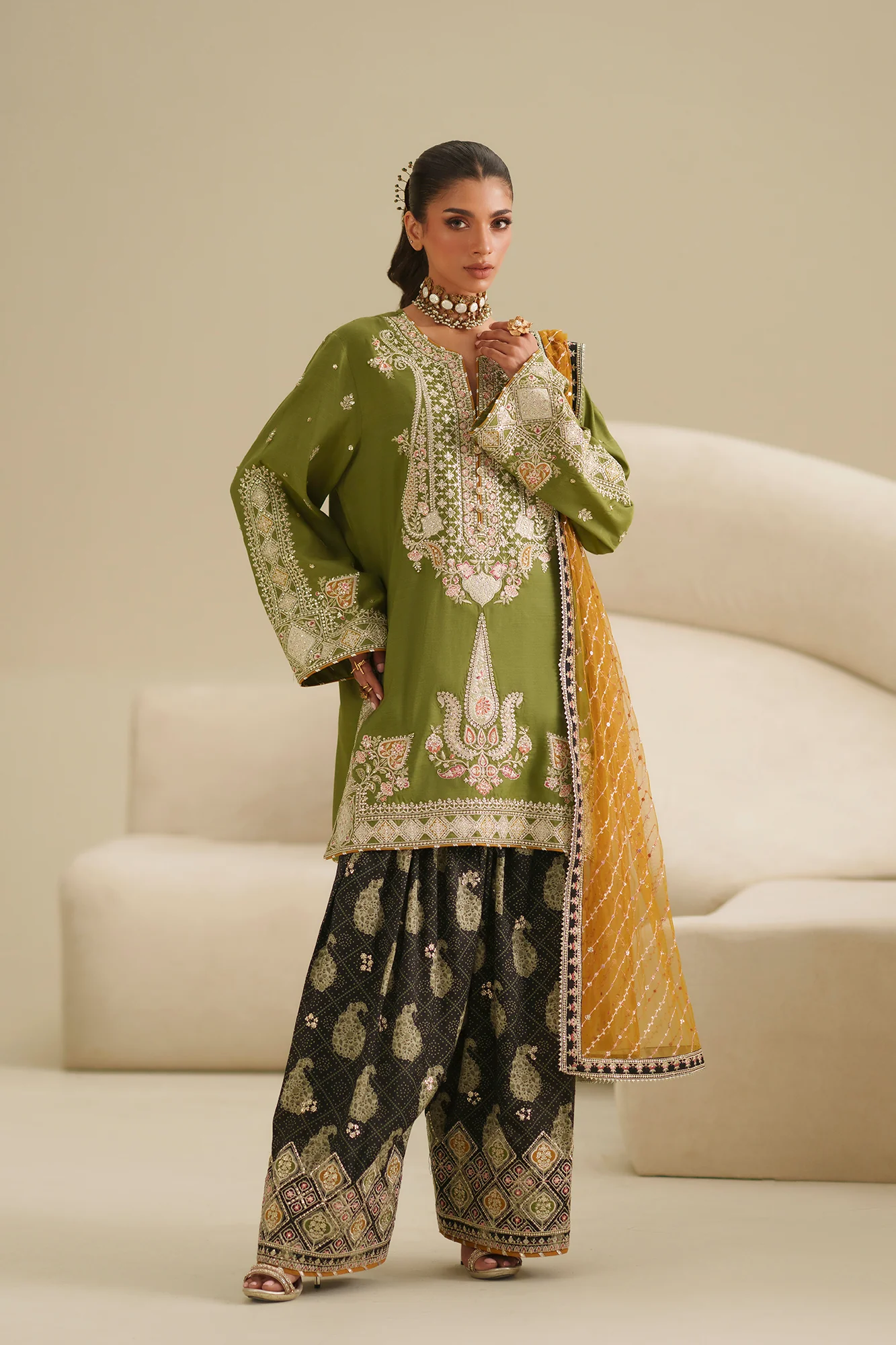 EMBROIDERED SUIT (E1065/104/122) - Image 2