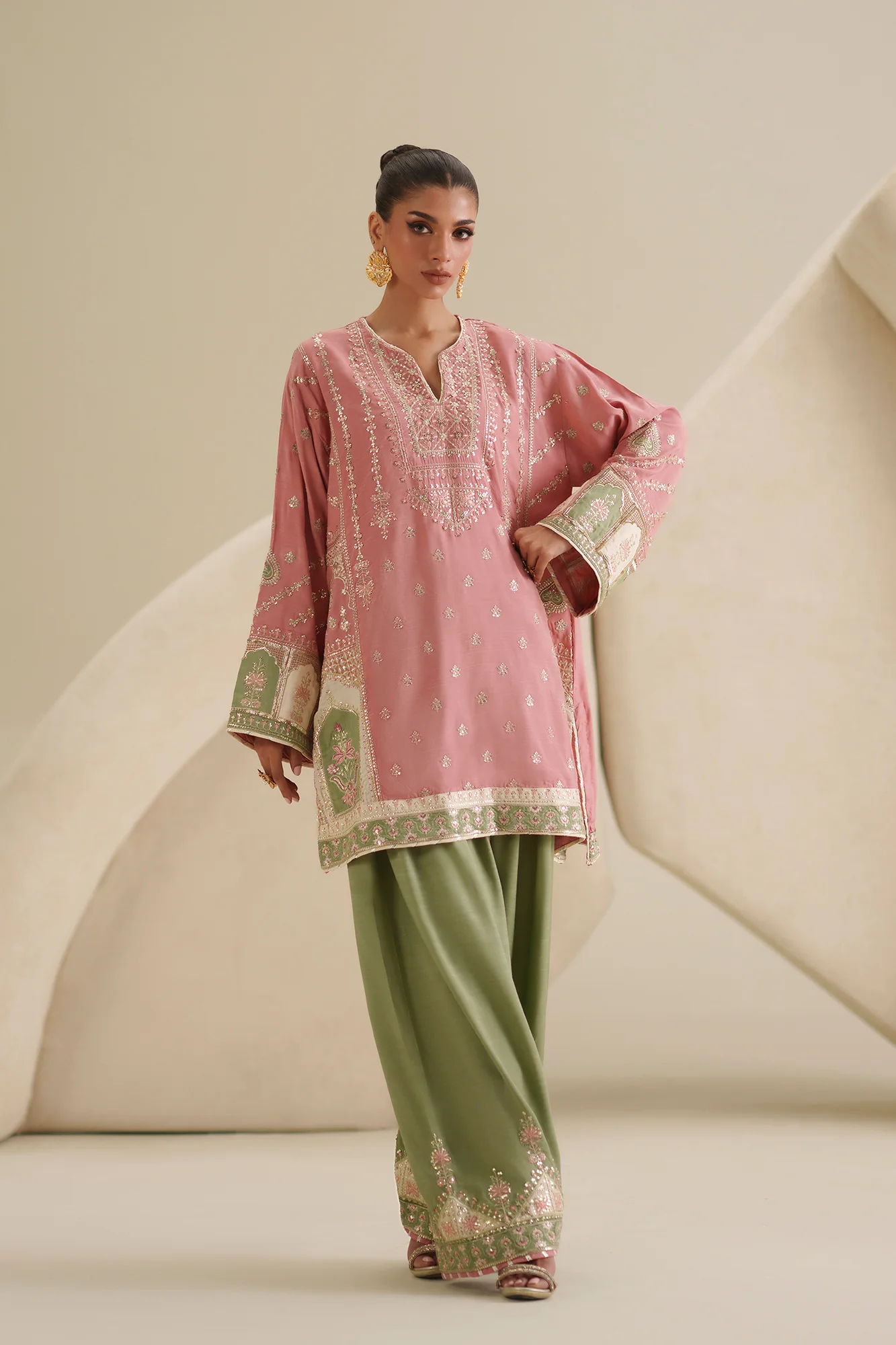 EMBROIDERED SUIT (E1078/104/408) - Image 2
