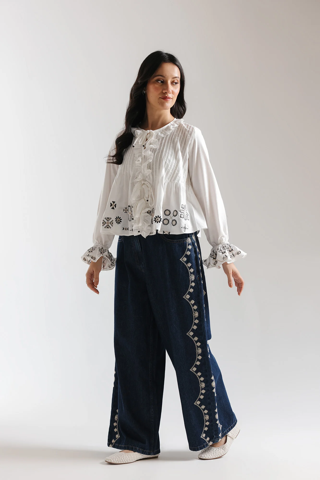 EMBROIDERED SHIRT (E1002/101/001) - Image 3