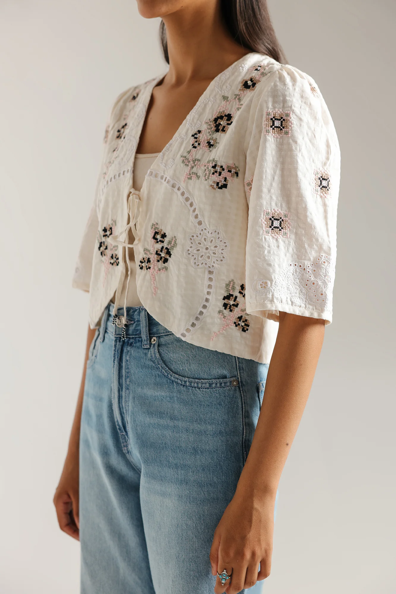 EMBROIDERED TOP (E0526/101/003) - Image 5
