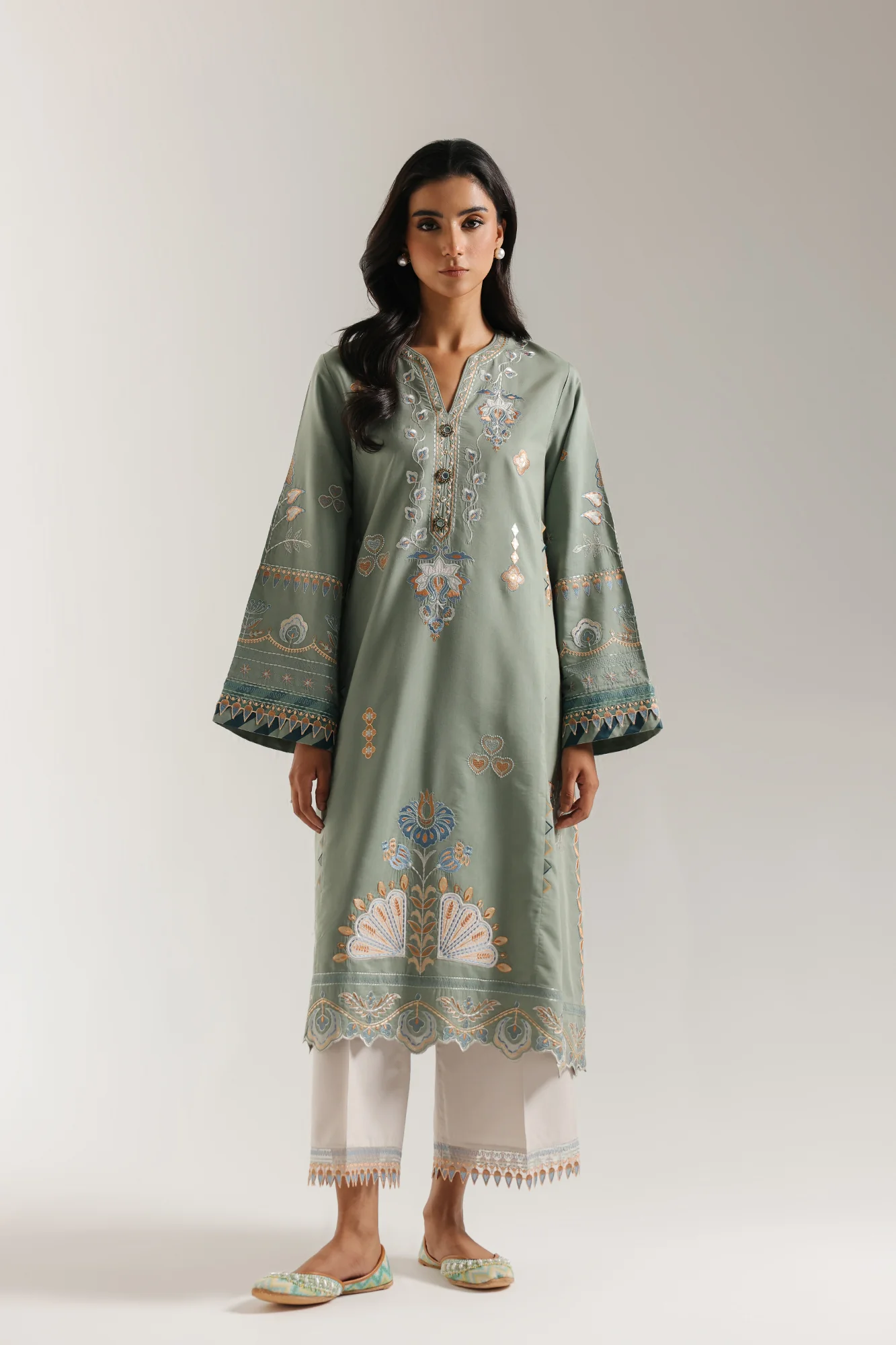 EMBROIDERED SUIT (E3663/103/714) - Image 2