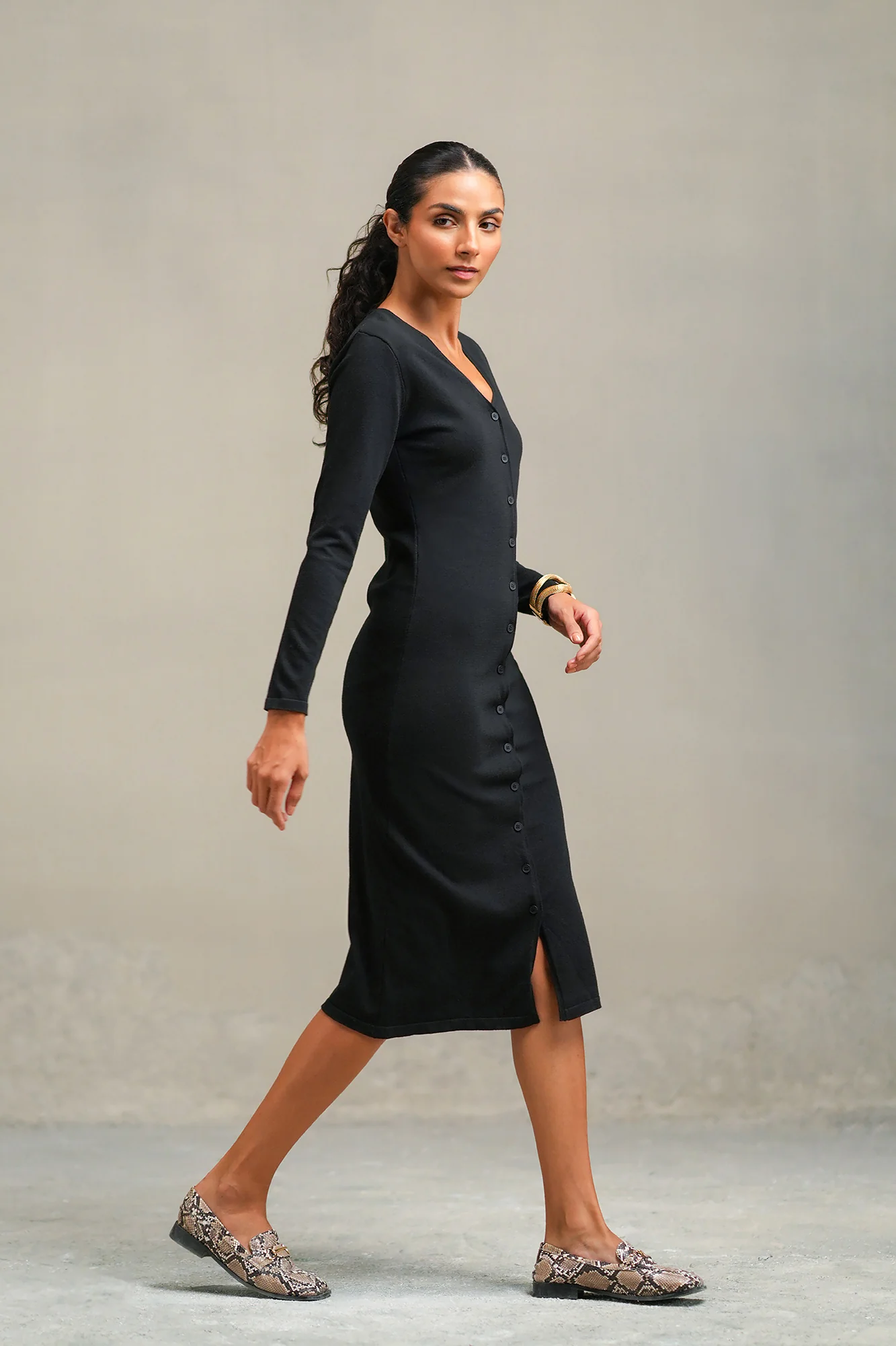BUTTON DOWN DRESS (E2070/108/901) - Image 4