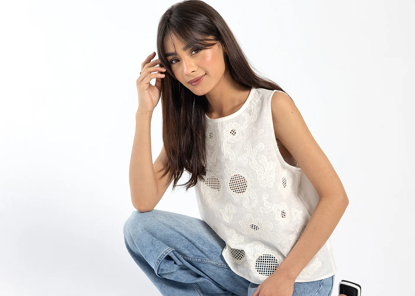 EMBROIDERED TOP (E1695/108/002) - Image 5