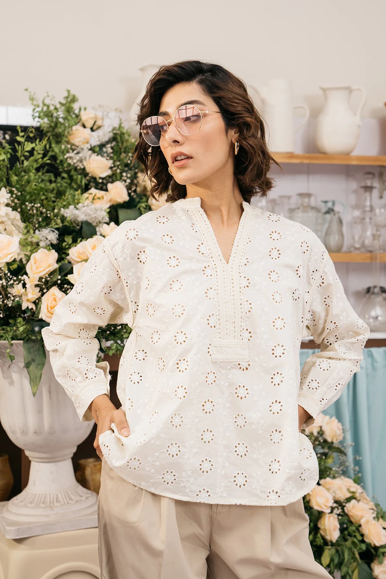 EMBROIDERED TOP (E1704/108/005) - Image 3