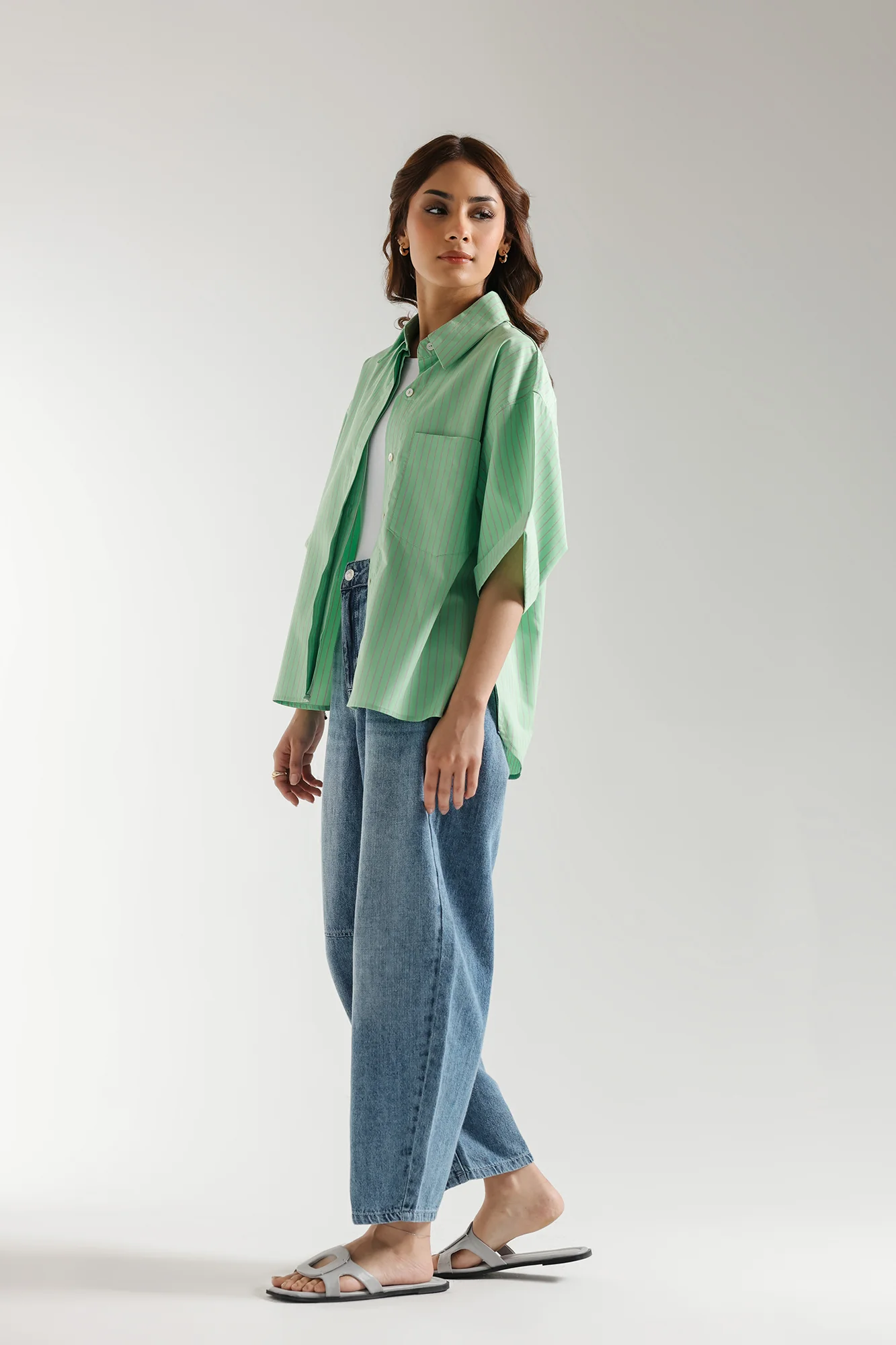 STRIPED BUTTON DOWN SHIRT (E2331/108/724) - Image 3