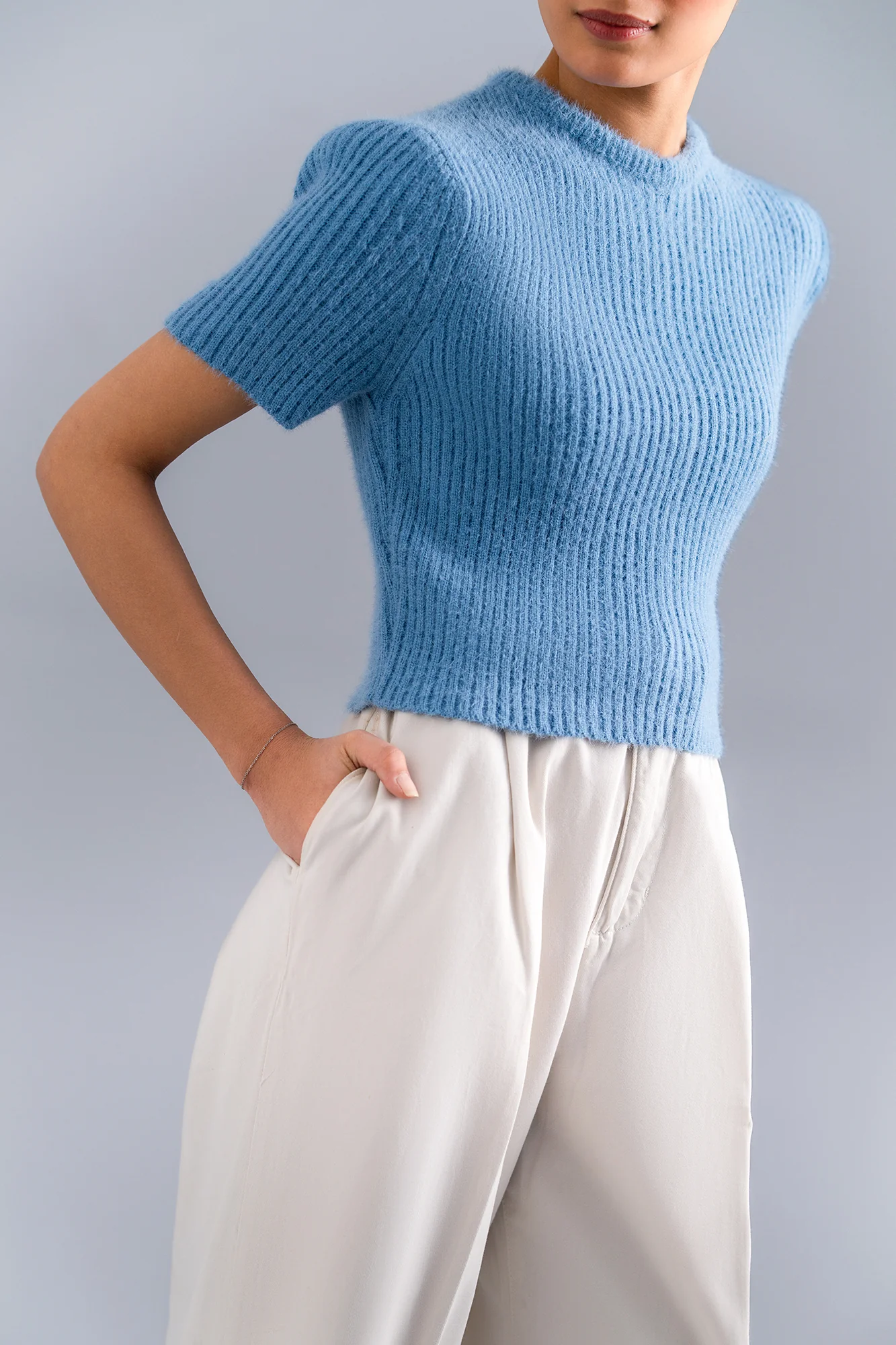 CROPPED RIBBED SWEATER (E2058/108/629) - Image 6